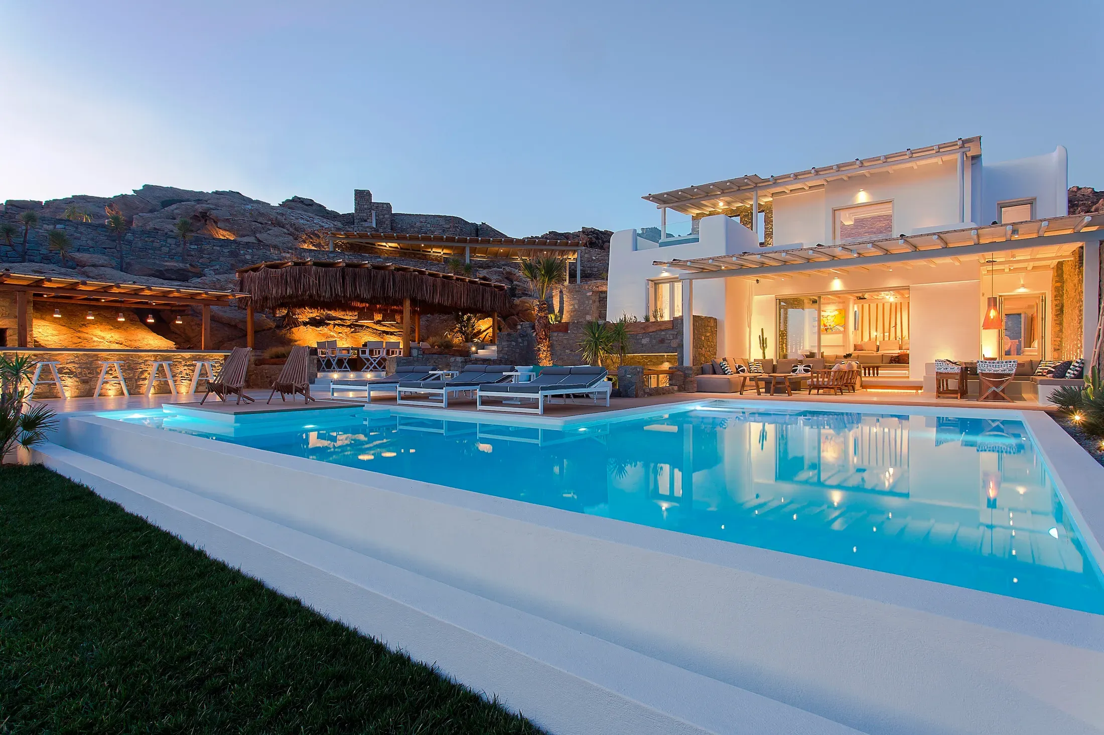 Icarus Sea View Villa above Elia Beach, Mykonos | IMI Real Estate